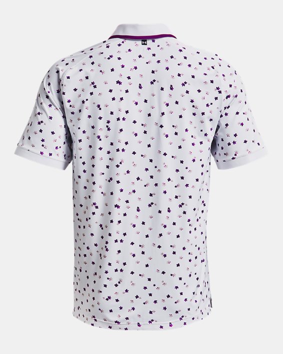 Men's UA Iso-Chill Floral Polo, White, pdpMainDesktop image number 6
